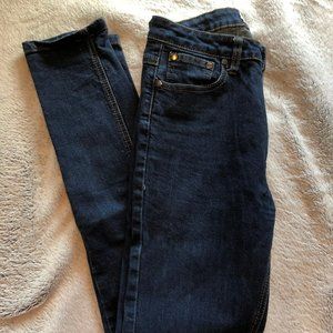 Tobi High Rise Dark Rinse Skinny Jeans